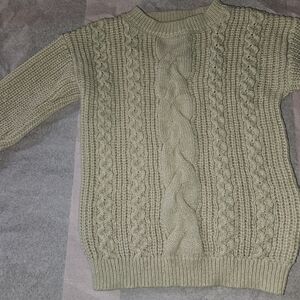 Girls  Cable Knit Sweater - Cream